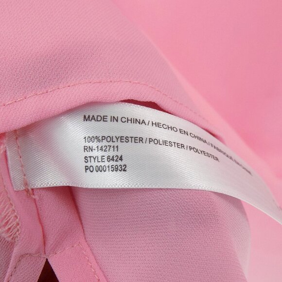 Eloquii Ruffle Sleeve Blouse Size 18 Tie Neckline Pink - Picture 4 of 4